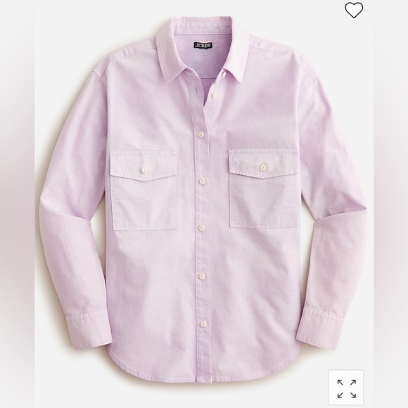 NWT J. Crew Garment-dyed chambray shirt in Cloud Purple - Picture 3 of 4